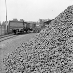 846486 Afbeelding van de laad- en losplaats van de A.B.U. bij de Veilinghaven achter de Croeselaan te Utrecht.